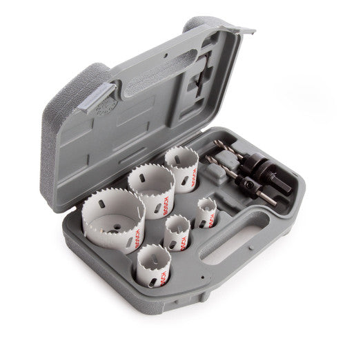 Bosch 2608580804 HSS Bi-Metal Hole Saw Set for Electricians 20 – 64mm (9 Piece)