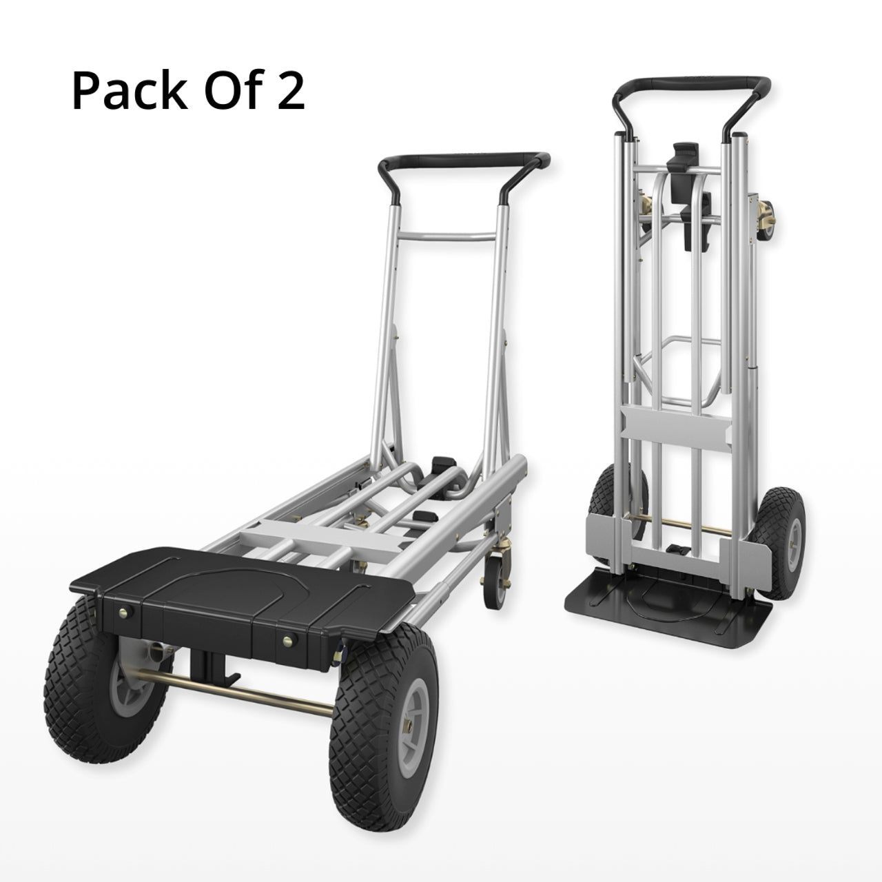 Cosco 4-in-1 Sack Truck with Flat-Free Wheels (453kg Capacity) - Pack Of 2