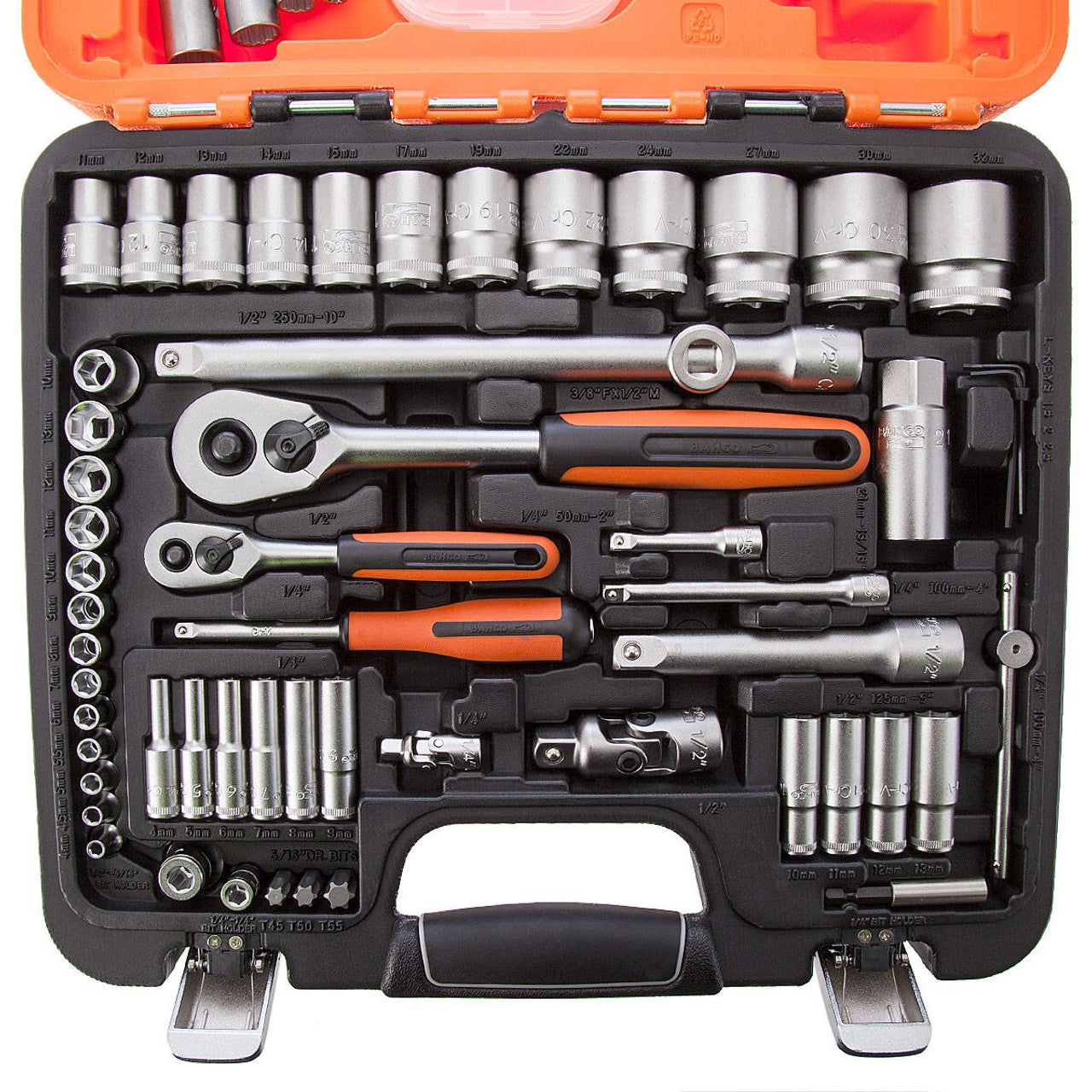 Bahco S910 Square Drive Socket & Combination Spanner Set (92 Piece)