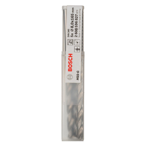 Bosch 2608596827 PRO Metal HSS-G Twist Long Length Drill Bit 8 × 109mm (Pack of 5)