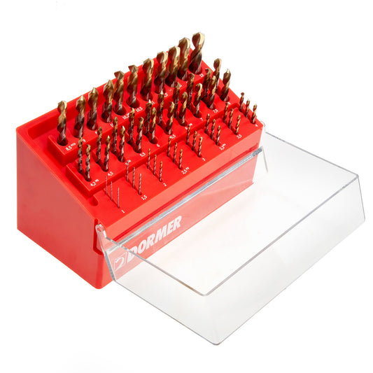 Dormer A099DRILLBOYXL A002 HSS TiN-Tip Jobber Drill Bit Set (55 Piece)