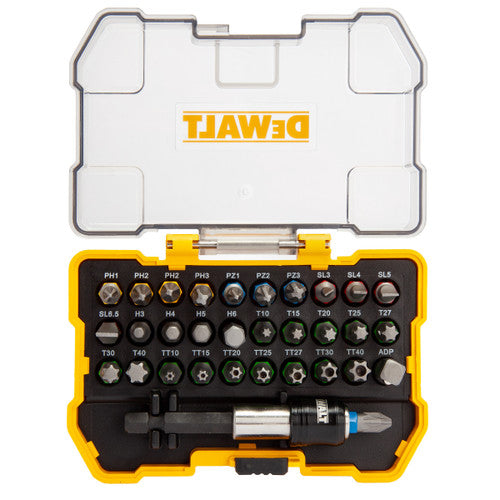 Dewalt DT7969M Merchandiser Display Case of 12 × Screwdriver Bit Set 25mm (32 Piece)