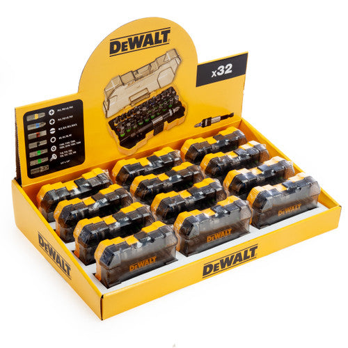 Dewalt DT7969M Merchandiser Display Case of 12 × Screwdriver Bit Set 25mm (32 Piece)
