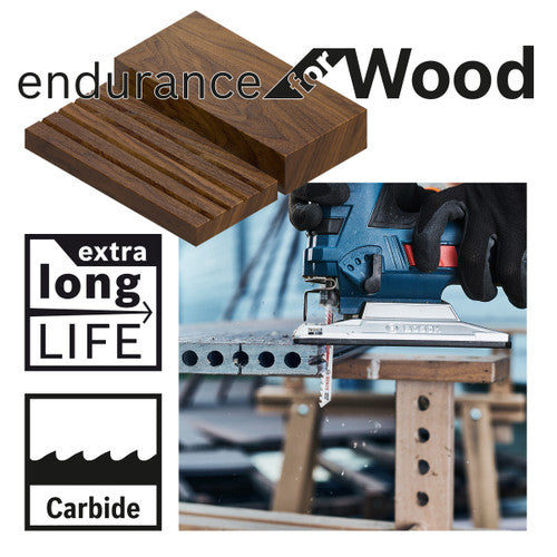 Bosch T144DHM EXPERT Fast Jigsaw Blade for Hardwood 100mm (Pack of 3)