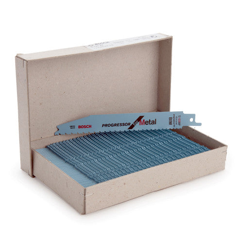 Bosch S123XF Progressor Reciprocating Saw Blade for Metal 150mm (Pack of 100)