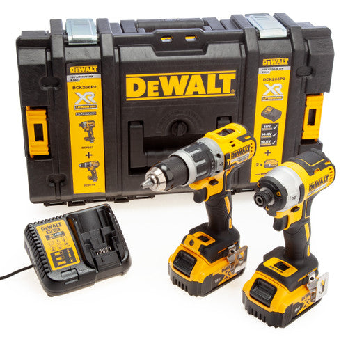 Dewalt DCK266P2 XR 18V Combi Drill & Impact Driver Twin Pack (2 × 5.0Ah Batteries)