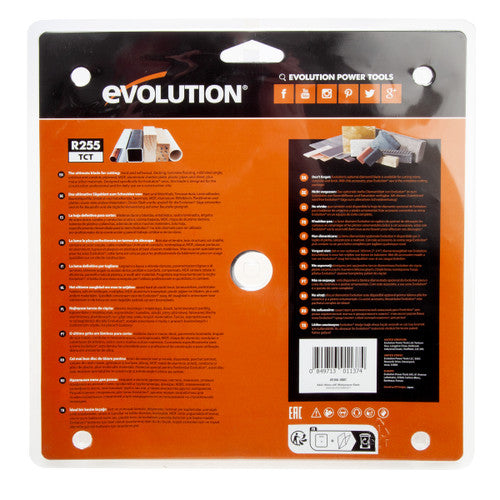 Evolution R255 TCT Multi-Purpose Circular Saw Blade 255mm × 28T