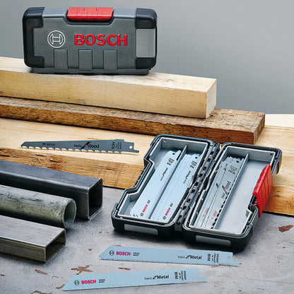 Bosch 2607010901 Reciprocating Saw Blade Set for Wood & Metal (15 Piece)