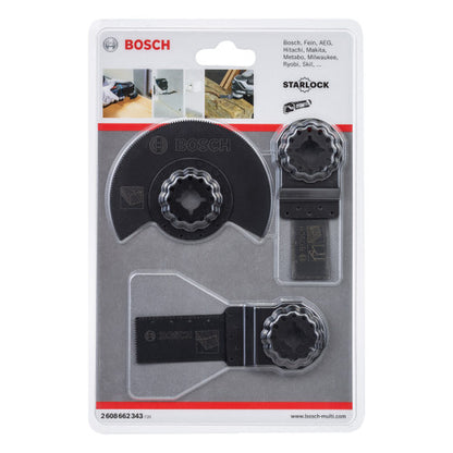 Bosch 2608662343 Basic Multi-Tool Blade Set for Wood (3 Piece)
