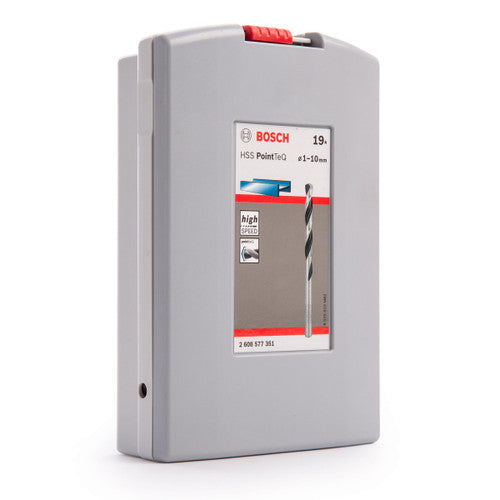 Bosch 2608577351 HSS Twist PointTeQ Drill Bit Set 1 – 10mm (19 Piece)