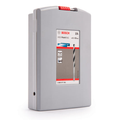 Bosch 2608577351 HSS Twist PointTeQ Drill Bit Set 1 – 10mm (19 Piece)