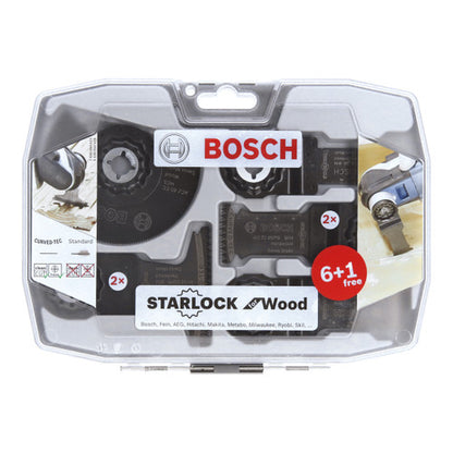 Bosch 2608664623 Starlock Multi-Tool Blade Set for Wood (7 Piece)