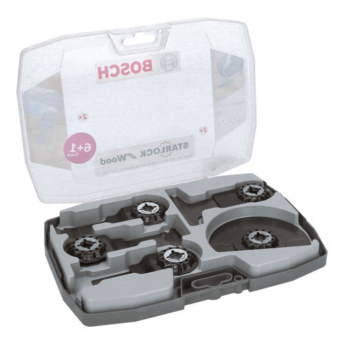 Bosch 2608664623 Starlock Multi-Tool Blade Set for Wood (7 Piece)