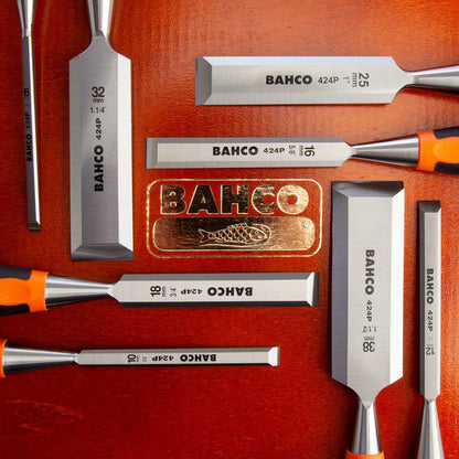 Bahco 424P-S8-EUR Chisel Set in Wooden Box (8 Piece)