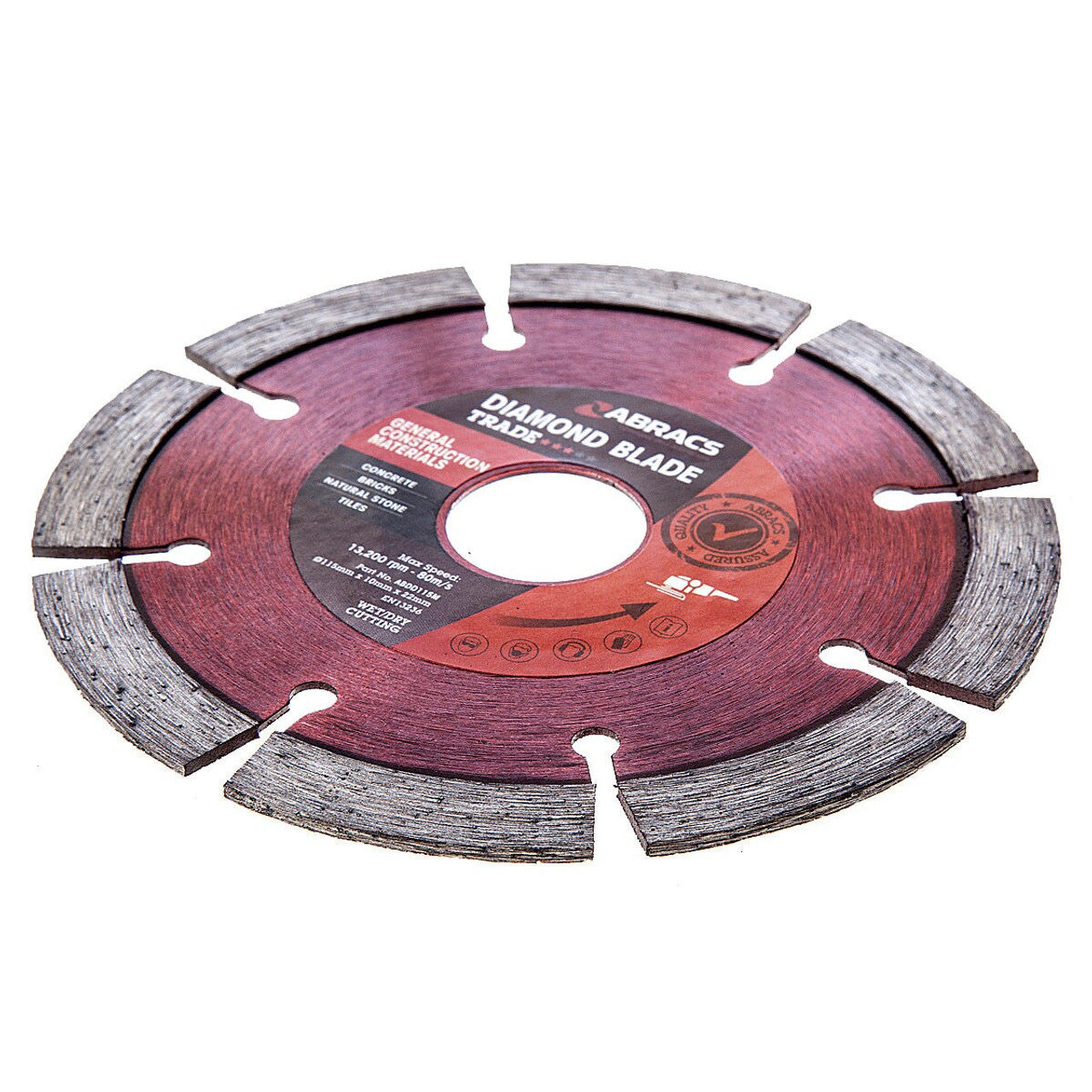Abracs ABDD115M Trade General Purpose Diamond Blade 115 × 10 × 22mm