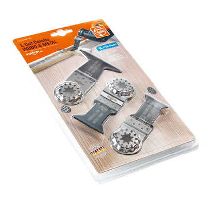 Fein 35222967100 Starlock E-Cut Combo Wood & Metal Set (3 Piece)