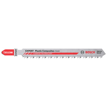 Bosch T301CHM EXPERT Clean Jigsaw Blade for Plastic Composites 117mm (Pack of 3)