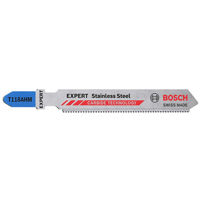 Bosch T118AHM EXPERT Jigsaw Blade for Stainless Steel 83mm (Pack of 3)
