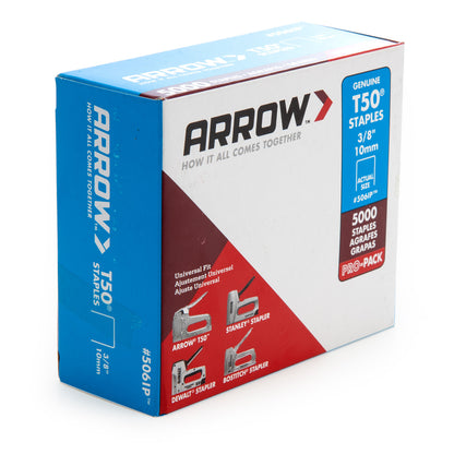 Arrow 506IP T50 Heavy-Duty Staples 10mm (Pack of 5000)