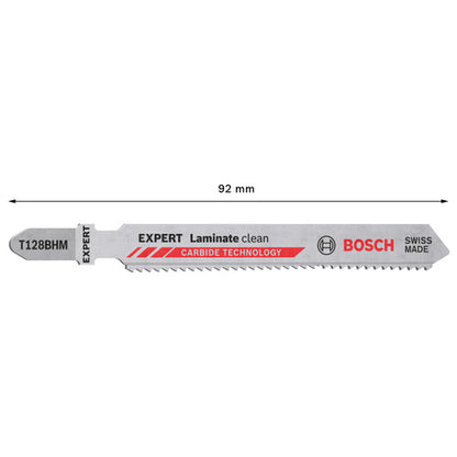 Bosch T128BHM EXPERT Clean Jigsaw Blade for Laminate 92mm (Pack of 3)