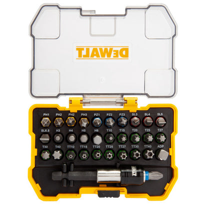 Dewalt DT7969M Merchandiser Display Case of 12 × Screwdriver Bit Set 25mm (32 Piece)