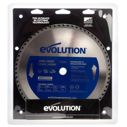Evolution M355TCT-66CS TCT Mild Steel Cutting Chop Saw Blade 355 × 25mm × 66T