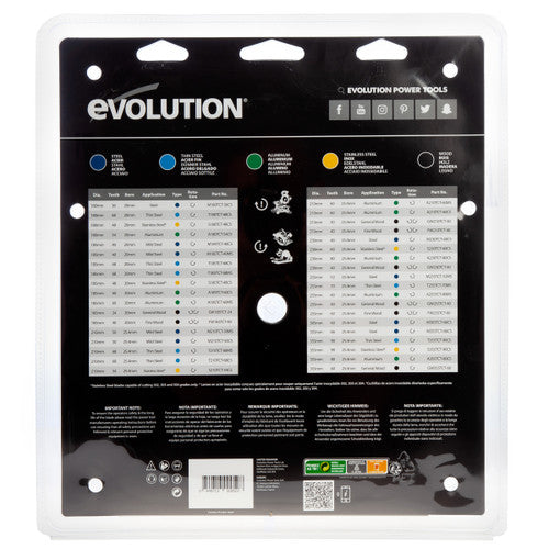 Evolution M355TCT-66CS TCT Mild Steel Cutting Chop Saw Blade 355 × 25mm × 66T