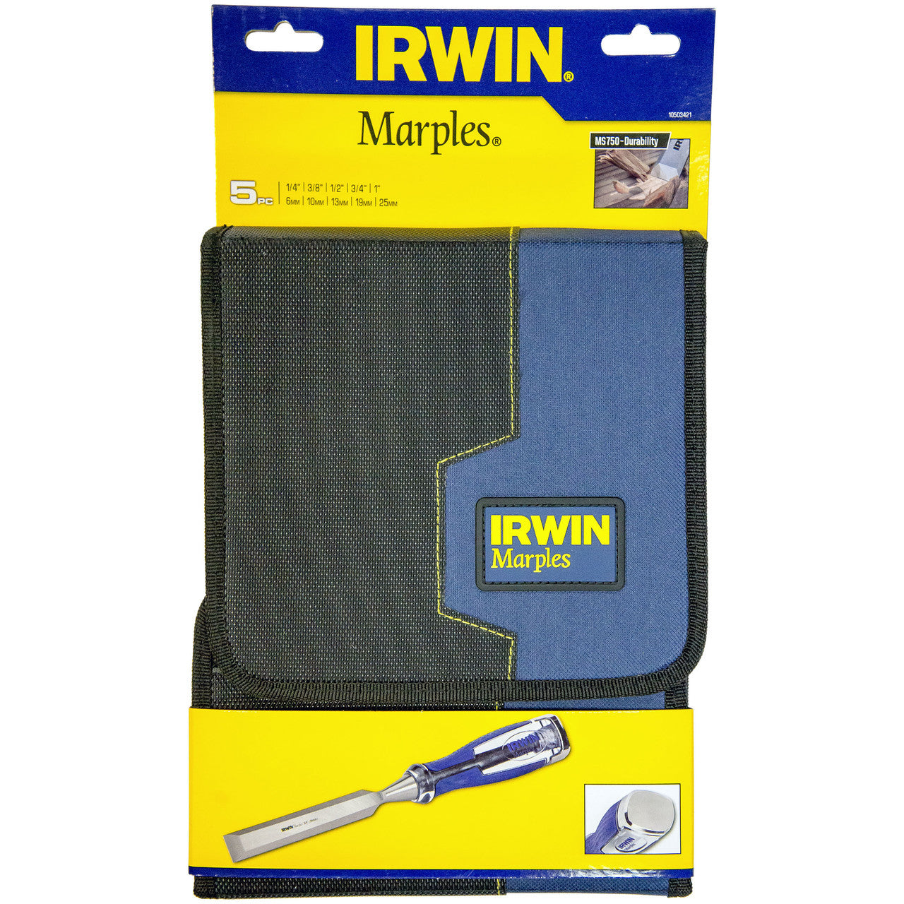 Irwin 10503421 Marples MS750 High-Impact Chisel Set (5 Piece)
