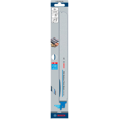 Bosch S1237BEF PRO Precise Reciprocating Saw Blade for Metal 300mm (Pack of 5)